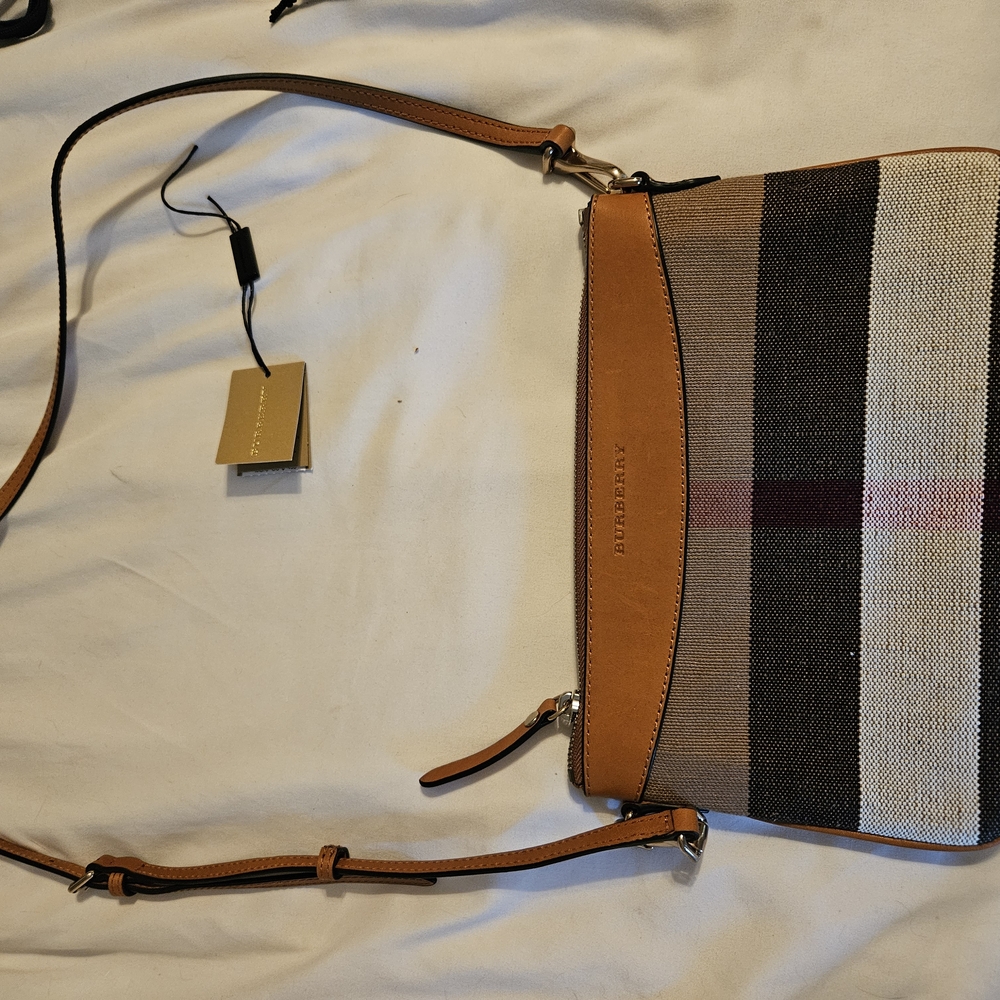 Burberry Tan and Black Crossbody Bag